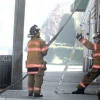 <p>Firefighters knocked down the blaze within minutes.</p>