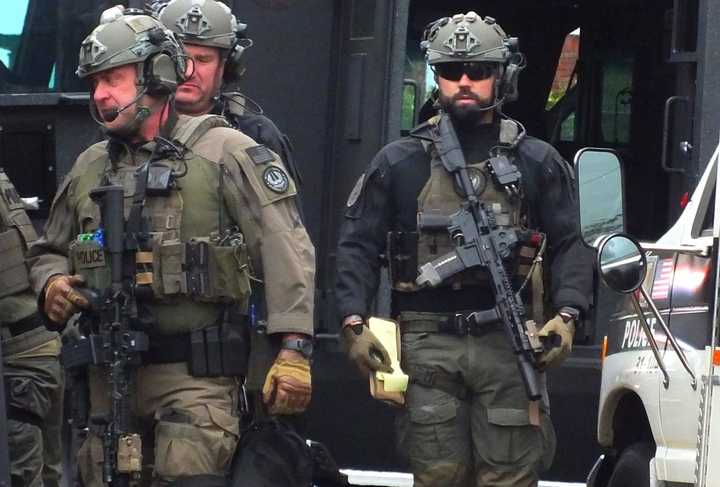 A Bergen County Regional SWAT team member.