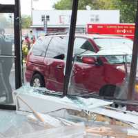 <p>The Honda Odyssey crashed into the front of the Mola Boulevard storefront between the Garden State Parkway overpass and Market Street on Sunday, Oct. 2.</p>