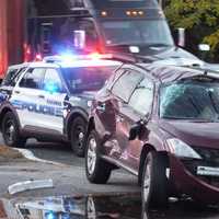 <p>The Nissan Murano got the worst of the collision with a Chevy Suburban on northbound Route 17 in Paramus.</p>