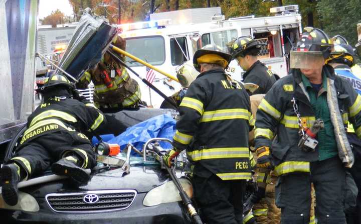 The sedan driver was going to be OK, responders said.