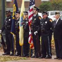 <p>Officials listen during the Veteran&#x27;s Day ceremony in Ridgewood.</p>