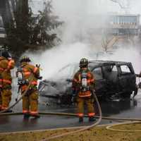 <p>Fair Lawn firefighters doused the flames.</p>