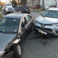 <p>Collision at the corner of Hillside Terrace and Jerome Place in Fair Lawn sent one of the drivers to the hospital.</p>