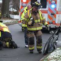 <p>Fair Lawn Rescue Squad removed the door to free the driver from her Toyota Camry following the crash on Plaza Road North near Fernwood Drive shortly after 2 p.m. Monday, Dec. 12.</p>