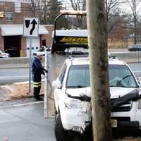 Route 208 Closed More Than Hour After SUV Crash Downs Utility Line