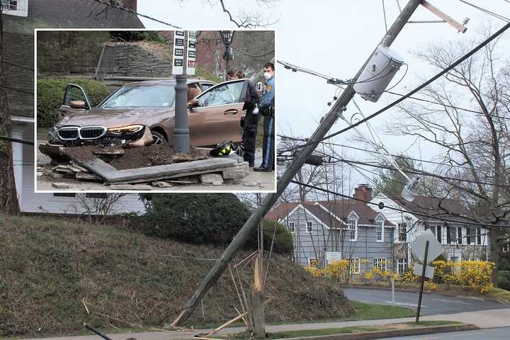 BMW Snaps Ridgewood Utility Pole