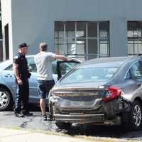 <p>The sedan was towed and the rest were left there, for obvious reasons.</p>