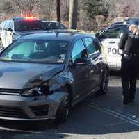 <p>At the scene of the crash on Linwood Avenue near Northern Parkway in Paramus on Sunday, Jan. 15.</p>