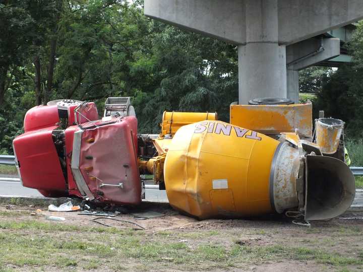 Tanis Concrete truck on Route 4 ramp to Route 17 in Paramus.