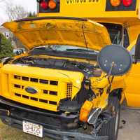 <p>The school bus was en route from Midland Park to Paramus when it collided with a BMW SUV and ended up on the sidewalk at the corner of Northern Parkway and East Glen Avenue around 11:40 a.m. Wednesday, Jan. 25.</p>