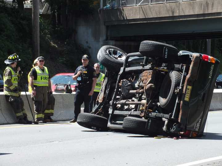 At the scene on northbound Route 208 in Hawthorne.