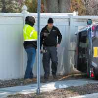 <p>The 23-year-old Jeep Compass driver climbed out on the passenger side with what responders described as a minor hand injury following the crash on East Ridgewood Avenue in Paramus shortly after 9 a.m. March 7.</p>