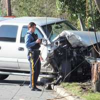 Pickup Crash Snaps Paramus Pole Clean Off