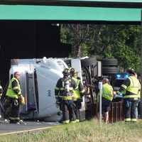 Truck Rolls On GSP Ramp At Route 17
