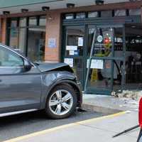 <p>The Audi SUV whacked the Whole Foods in Ridgewood in a bad spot.</p>