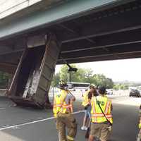 <p>Firefighters cleaned up a hydraulic fluid spill.</p>