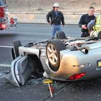 <p>The middle-aged male driver was OK after the crash.</p>