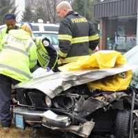 PHOTOS: BMW Crashes Outside Paramus Bank