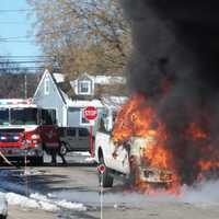 Neighboring Fire Companies Douse Pickup Truck Blaze Off Route 208