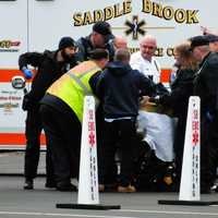 <p>The Saddle Brook Ambulance Corps took the victim to Hackensack University Medical Center.</p>