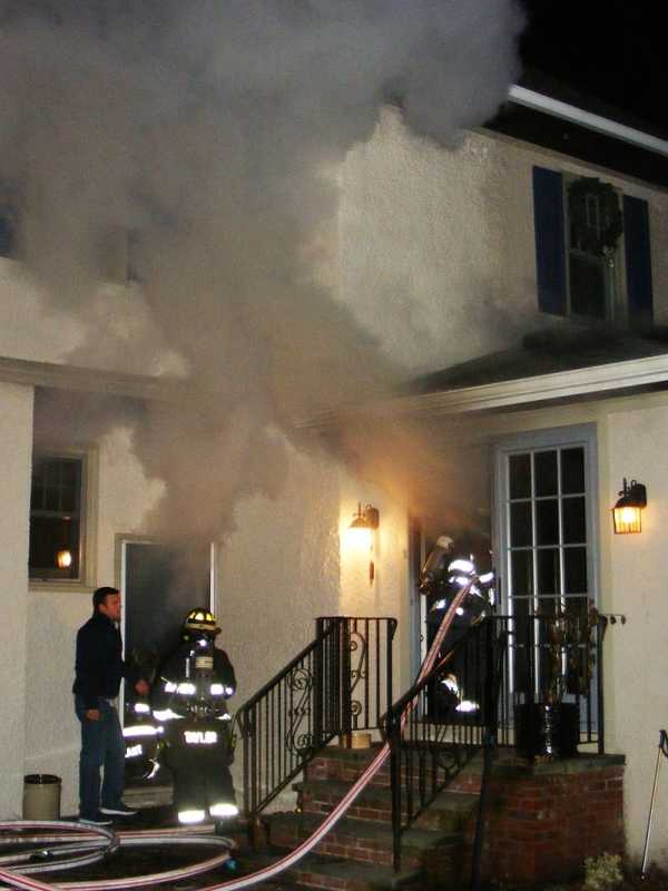 PHOTOS: Glen Rock Basement Blaze Injures Firefighter