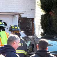 <p>The house got the worst of it in the Sunday afternoon crash in Saddle Brook.</p>