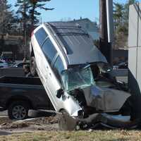 Minivan Lands On Pickup Truck: Three Hospitalized, One Serious After Route 4 Crash