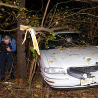 Medical Episode Sends Sedan Barreling Into Ridgewood Backyard