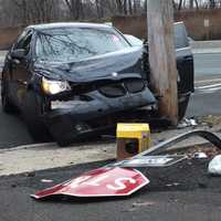 Teen Driver Slams New BMW Into Pole Off Route 17