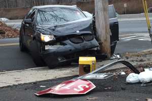 Teen Driver Slams New BMW Into Pole Off Route 17