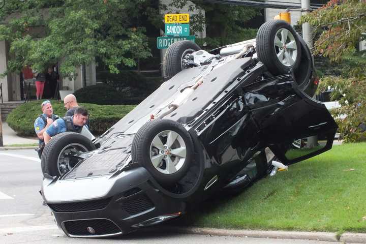 SUV Rolls In Crash At Busy Paramus Intersection