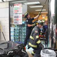 Jeep Crashes Into Ridgewood Service Station Convenience Store