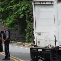 Stuck Truck Blocks NW Bergen Road