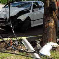 Paramus PD Arrests Driver Of BMW That Slammed Into Route 17 Utility Pole