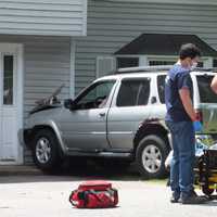 SUV Mows Down Mailbox, Crashes Into Waldwick Home