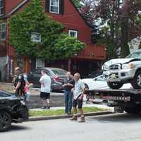 <p>Both vehicles had to be towed.</p>