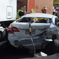 PHOTOS: Lodi Woman, Boy Extricated In Route 17 Crash Involving Tractor-Trailer, Sedans, Pickup