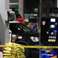 <p>The robbers fled the Sunoco station on Polifly Road in Hackensack with nearly $500 in cash Sunday night, March 19, authorities said.</p>