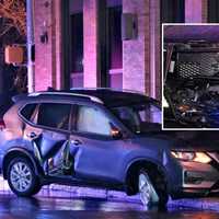 Paterson Police, Private SUVs Collide On Rainy Morning