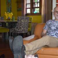 <p>Joe LaMattina in his living room.</p>