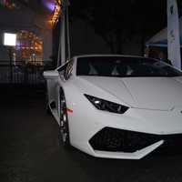 <p>Vrrrooom! This sleek Lamborghini greeted grand opening guests.</p>