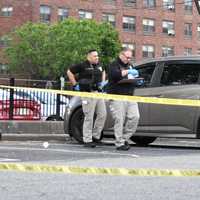 <p>Forensic detectives from the Passaic County Sheriff's Bureau of Criminal Identification collected evidence at Alfred Speer Village in Passaic on Monday, May 1.</p>