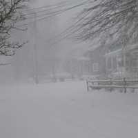 <p>Not a soul braved the chill conditions and blustery snow on Hackley Street in Bridgeport Thursday morning.</p>