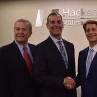 <p>The presidents of Hackensack University Health Network, Robert Garrett (Center left) and Palisades Healthcare Systems (Bruce Markowitz) joined by Board of Governors members Joe Simunovich, left, and Theresa de Leon.</p>