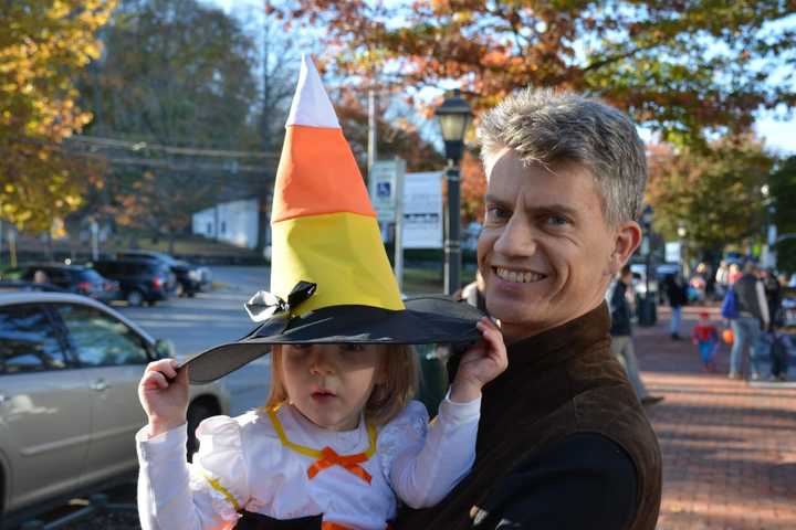 Bedford Village Halloween Parade Includes Cutesy, Spooky Costumed Families