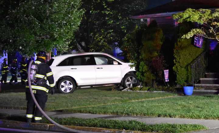 No serious injuries were immediately reported after the Honda HR V crashed into the ranch house at the corner of Boulevard and Baldwin Avenue, just off Route 46, shortly before 1 a.m. Saturday, July 8.