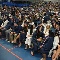 <p>A packed crowd gathers at Western Connecticut State University for Carmel High School's 2016 commencement.</p>