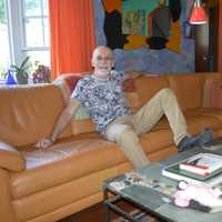 <p>Joe LaMattina in his living room.</p>