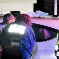 SUV Rams Pole At Fair Lawn-Hawthorne Border